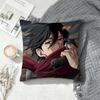 Mikasa Ackerman Attack on Titan  Square Double-Sided Printed Pillow Case Sofa Cushion Cover Bedroom Bedside Decor
