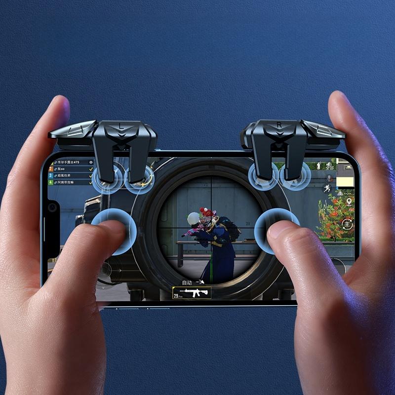 O gatilho de jogo móvel G21 é um gamepad retrátil ergonômico com botões auxiliares e botões mecânicos para jogos móveis