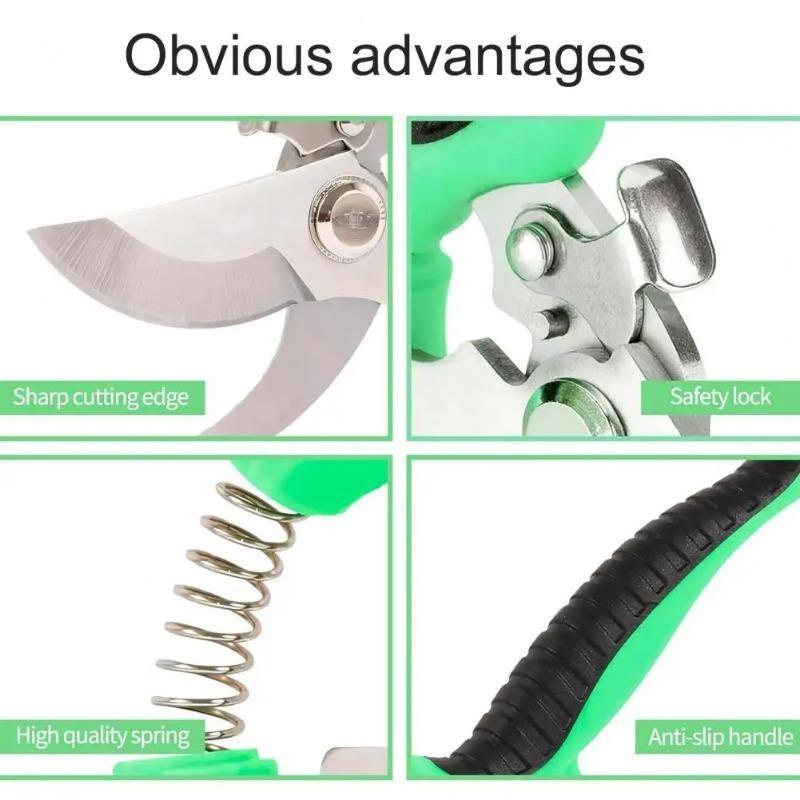 Gardening Shears Ergonomic Handle with Sharp Blades Durable Garden Pruning Shears For Harvesting Flower Fruit Labor Saving Tool