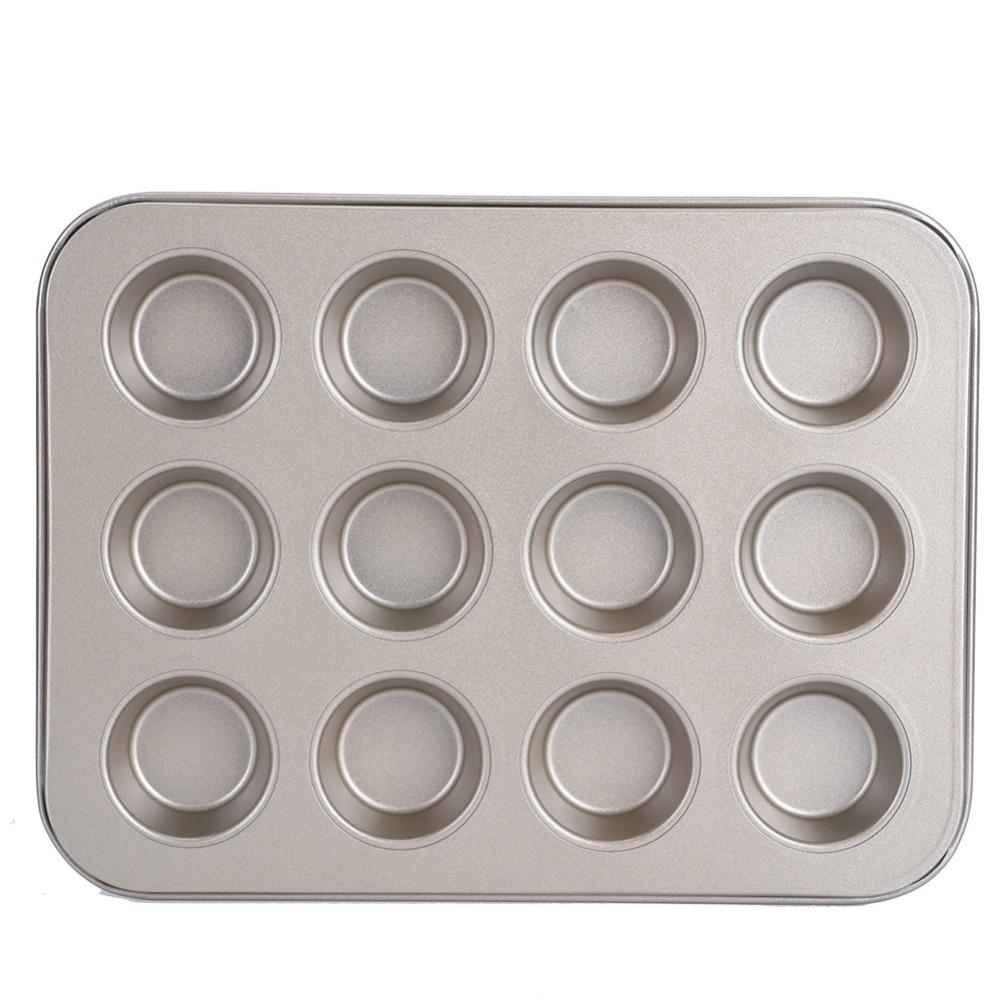 Nonstick Coating Mini Muffin Pan 12-Cup Design Bakeware Tray Mini Bakeware Muffin Mold Home Baking