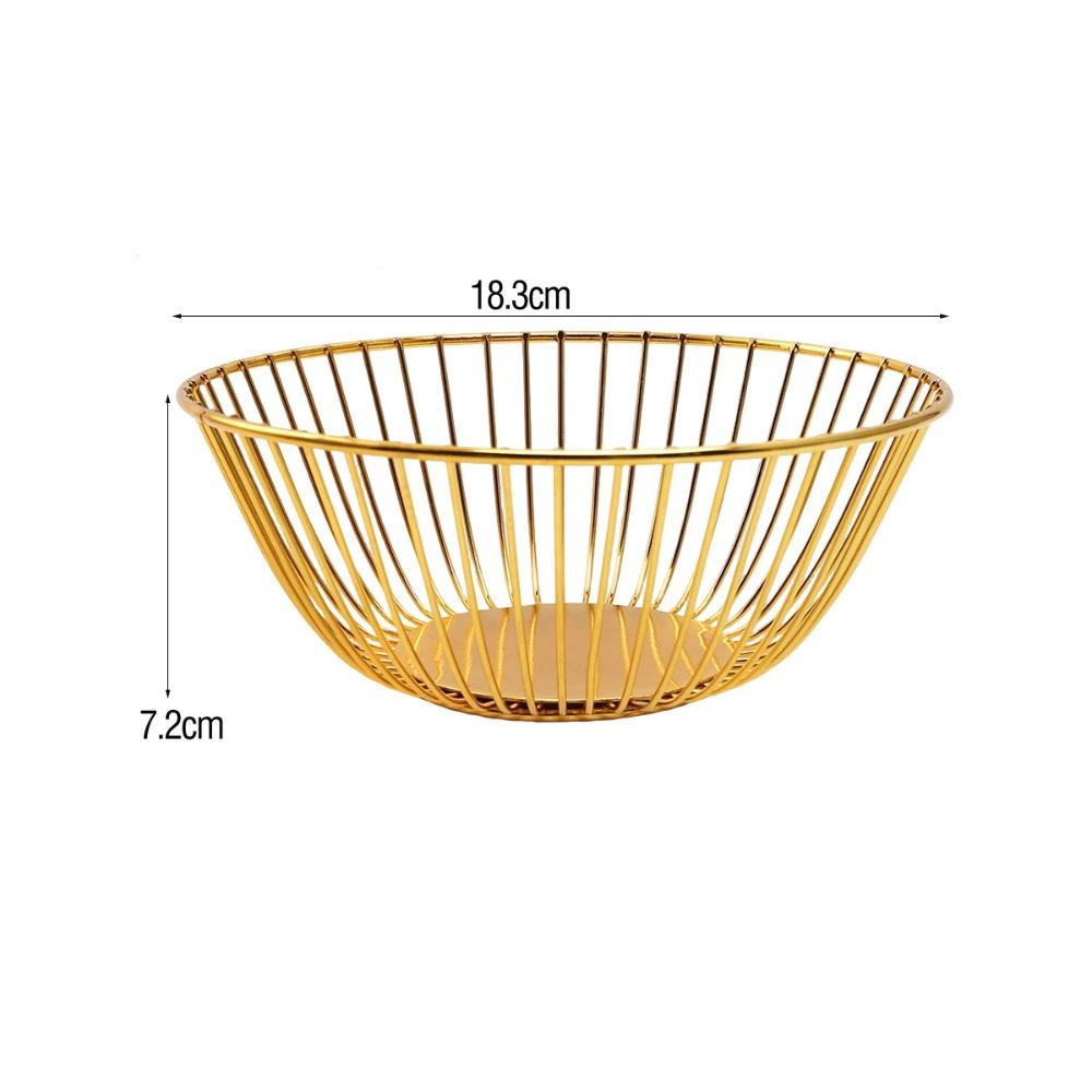 Multifunctional Metal Fruit Basket Large Capacity Durable Coffee Pod Container Iron Metal Wire Storage Bowl