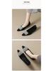 Spring 2025 Rhinestone Pointed-Toe Chunky Heel Loafers for Women