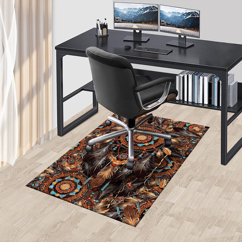 1 Stück Traumfänger Federn Anti-Rutsch-Teppich, geeignet für Büro, Schlafzimmer und Spielzimmer. Kann auch als Sofafußstützenbezug verwendet werden - W105