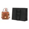 MCM Visetos Leather Cylinder Bag Handbag Small Women's Brown & Cognac MWRAACG01CO001