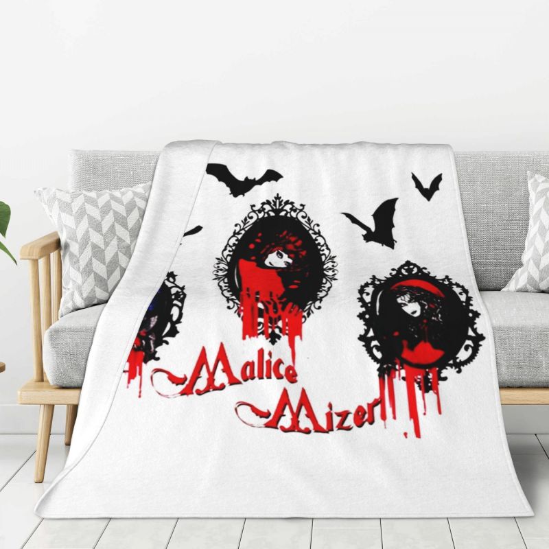 Custom Malice Mizer Mana Sama Moi Meme Moitie Blanket Warm Fleece Soft Flannel Throw Blankets for Bed Sofa Car Spring Autumn
