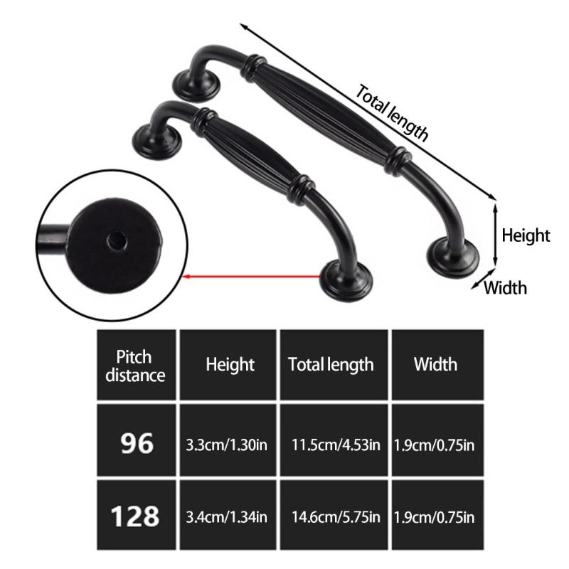 Black Wardrobe Knob Heavy Type Metal Handle Furniture Handle for Cabinets Drawers Closets Contemporary Home Decoration