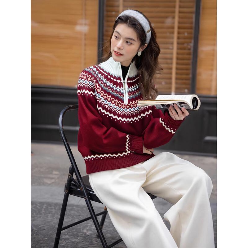 Mokana Women's Stylish Long Sleeve Lambswool Sweater MKNJD3191