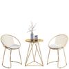 Nordic Small Round Table Chair Combination, Milk Tea Shop Table, Simple Modern Household Balcony Leisure Table Set