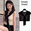 Cloak Knitted Shawl Cape Knitted Scarf Elegant Fake Collar  Scarf Accessories