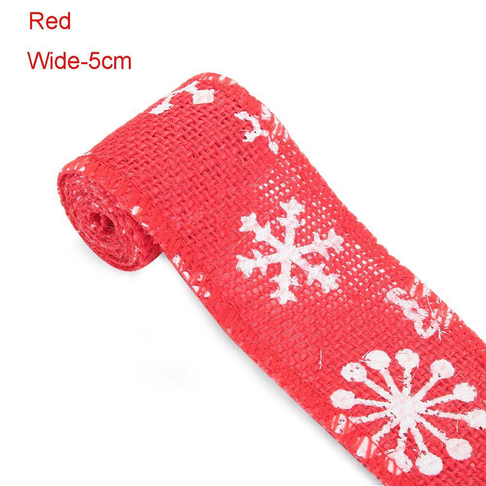 

Vintage Party DIY Merry Christmas Wedding Snowflake Sisal Trim Lace Ribbon Jute Burlap Snowflake Wide-5cm красный