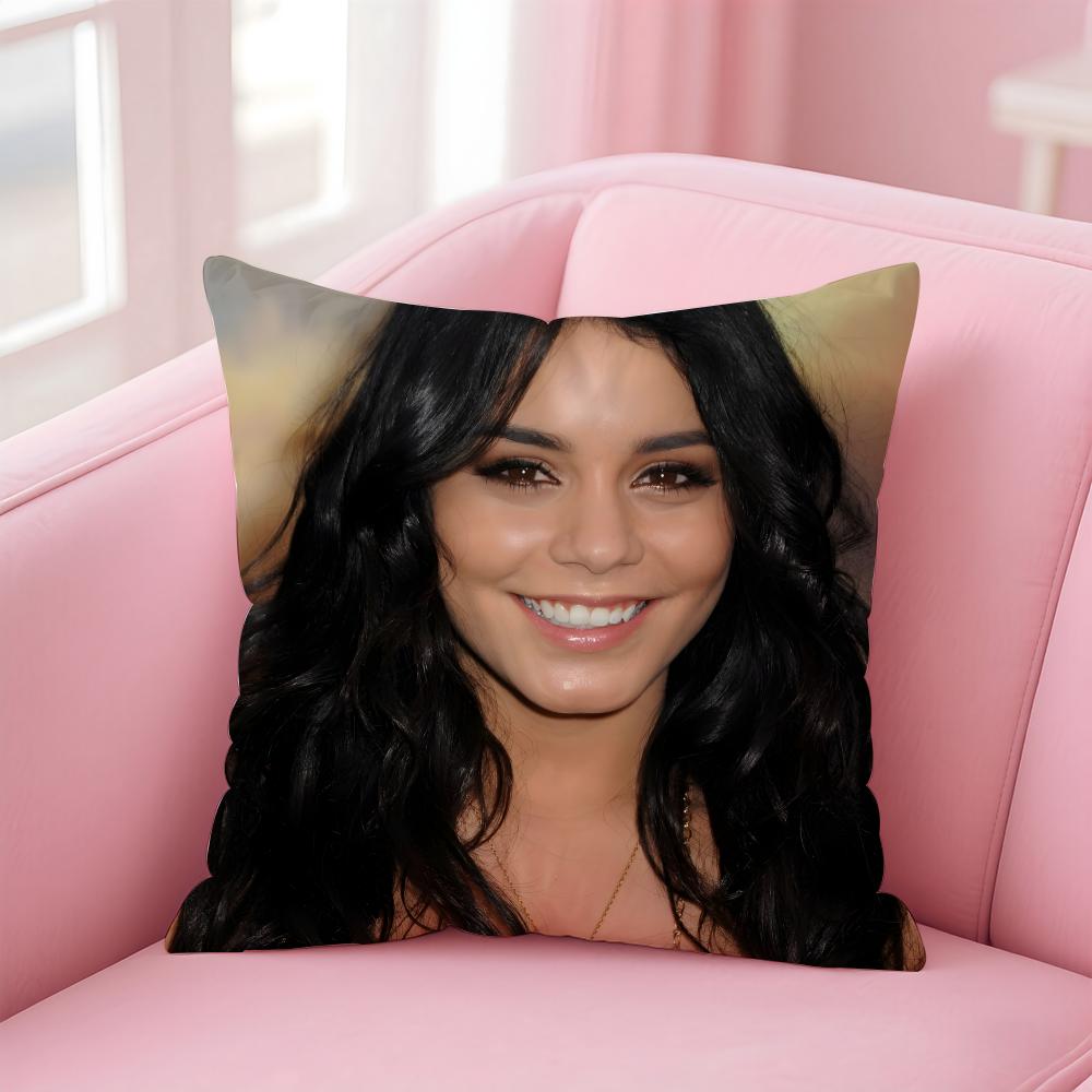 V-Vanessa Hudgens Cushion Cover Pillow Case Soft Friendly Fabric & Concealed Zipper