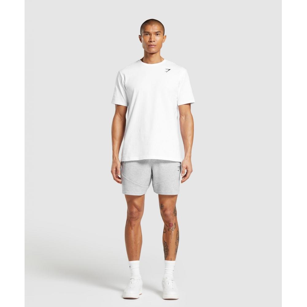 Gymshark Interlock Tech 6  Shorts Light Grey Core Marl A5a6l Gbcn