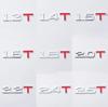 3D Metal 1.5T 1.6T 1.8T 2.0T 2.2T 2.4T 2.5T 2.8T 3.0T Car Sticker Emblem Badge Decal For Mazda KIA Renault TOYOTA BMW Ford Focus