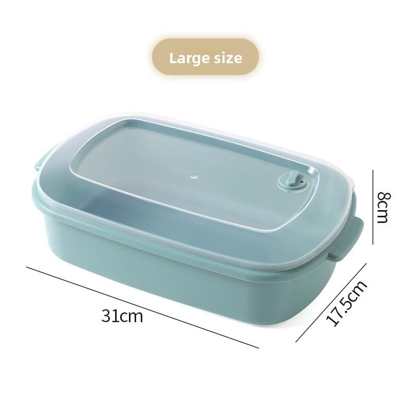 Kitchen Refrigerator Storage Box Microwave-safe Plastic Lunch Box for Fruits with Lid and Sealing Function