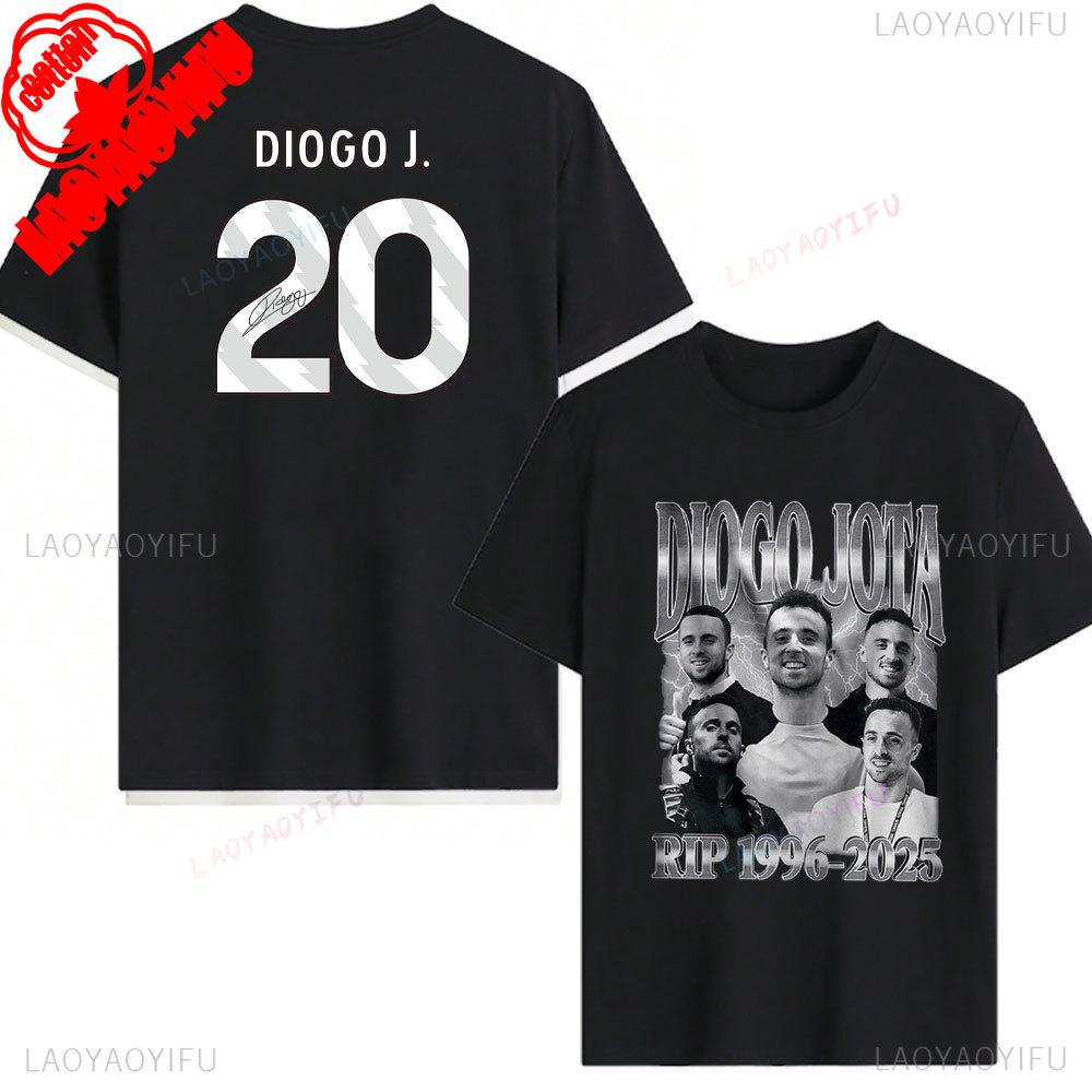 RIP Diogo Jota Tričko Odpočívej v pokoji Diogo Jota Trička Pocta fotbalové legendě Tričko 1996-2025 Pamětní tričko Dárek pro fanouška Bavlněná trička