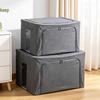 Extra Large Cationic Fabric Storage Box with Clear Window, Thickened, Foldable, Moisture-Proof Double Door Design
