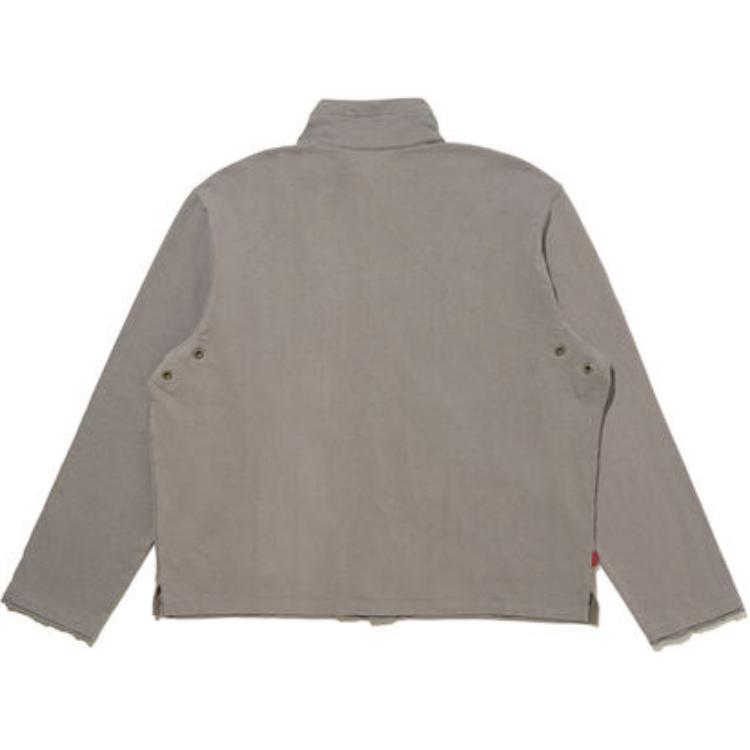 Levis X Kiko Kostadinov Collaboration FW24 Asymmetrical Open-Chest Patch Pocket Button-Up Long Sleeve Shirt Men Shirts Smoke-Gray 000GL0000