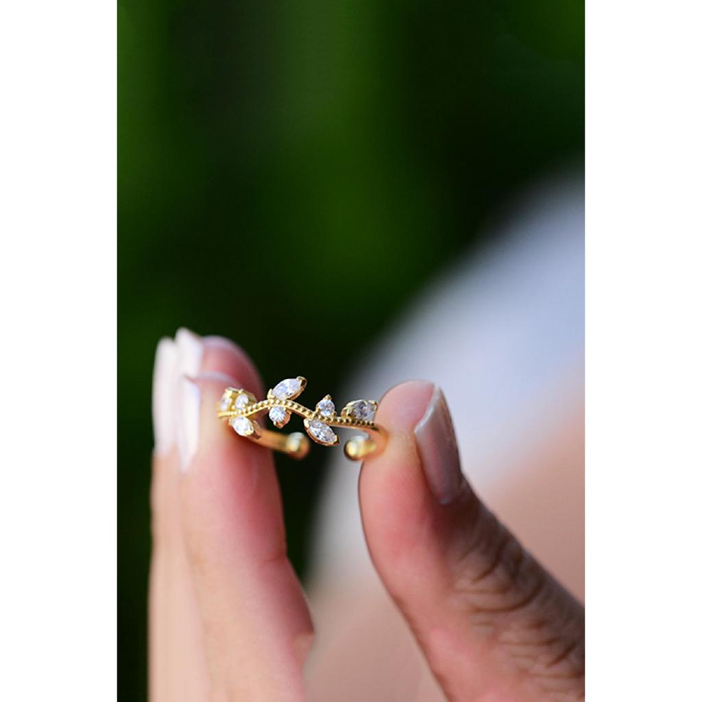 Verstellbarer Stone Ivy-Ring für Damen mit 14-Karat-Rosévergoldung