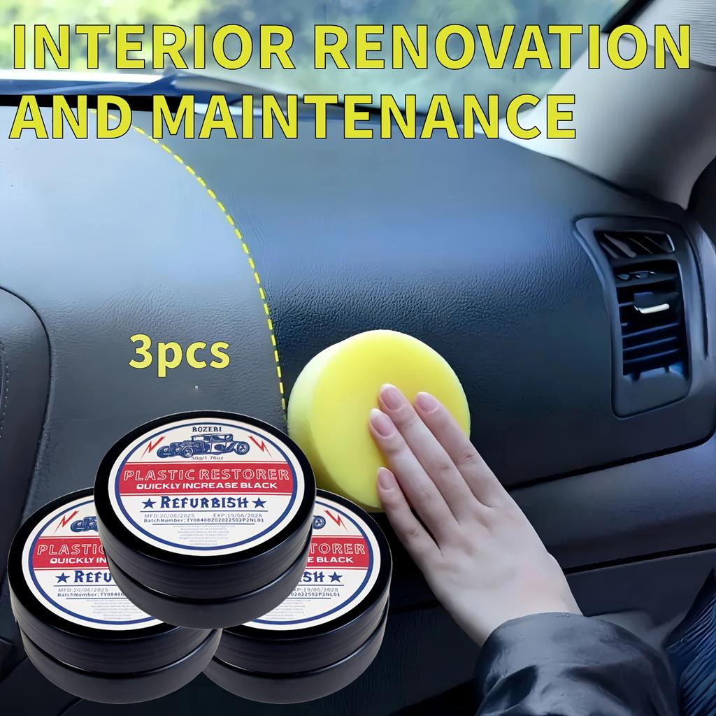 YHOPE Automotive Interior Wax - Leather Care Scratch Resistant - All Model Universal Solid Wax