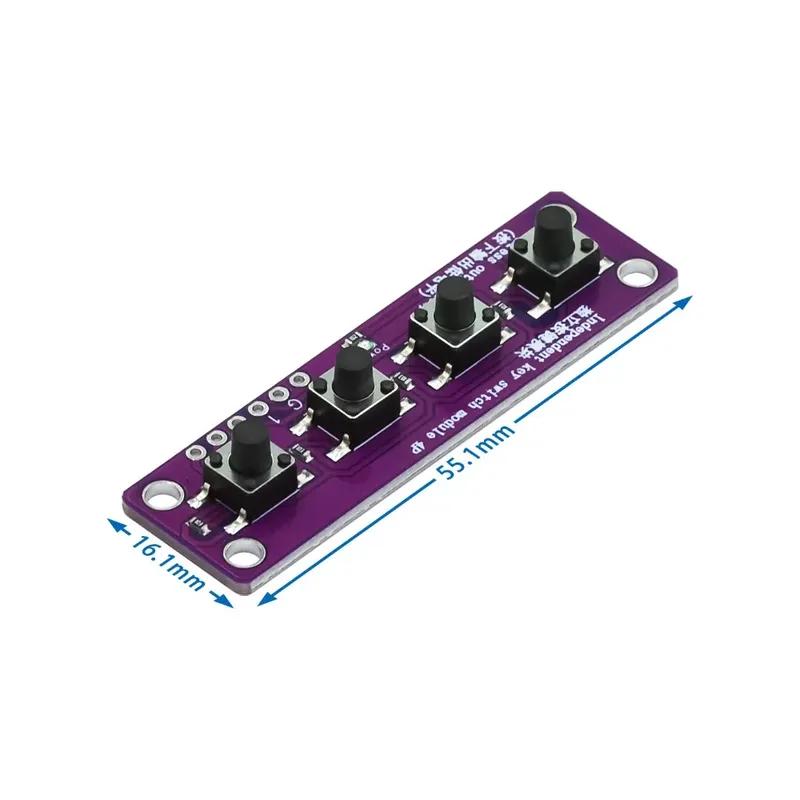 Touch four button switch module compatible with Arduino development board sensor Raspberry PI 51 MCU suite