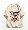 Crayon Shin Chan Friends Print T Shirt Polyester Unisex Short Sleeve Tee Y2K Harajuku Vintage Cartoon Streetwear Loose Casual Tops