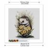 New Arrival 5D DIY Full Circle Diamond Painting "Hedgehog and Book" Embroidery Cross Stitch Home Decor Gift