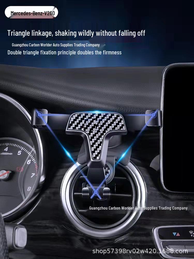 Benz V260 Car Air Vent Phone Mount with 17mm Ball Head for Navigation