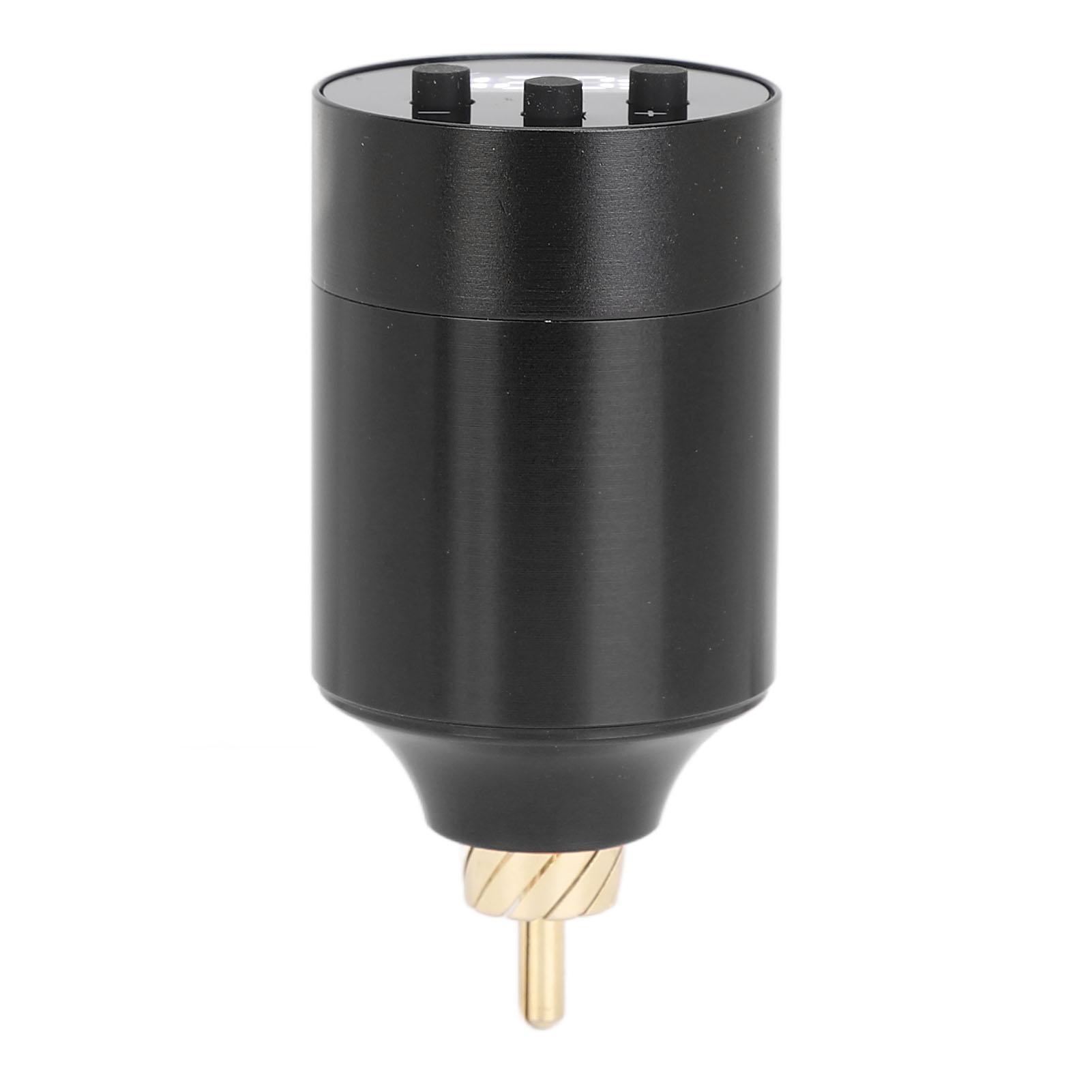 

Блок питания для тату 1400 мАч Беспроводная тату-батарея Регулируемое напряжение RCA-интерфейс Блок питания чёрный