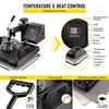 Heat Press 5 in 1 Heat Press Machine 38x30cm T-shirt Press Mug Printing Machine Multifuctional Heat Transfer Machine for T-shirt Mug Hat Plate