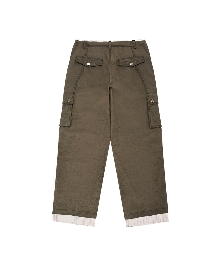 ADSB ANDERSSON BELL Carpenter Cargo Wide-Leg Trousers Apa901M(Khaki Brown)