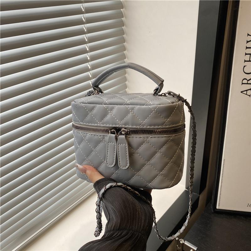 Mini small bag new fashion diamond chain messenger bag versatile popular portable bucket bag