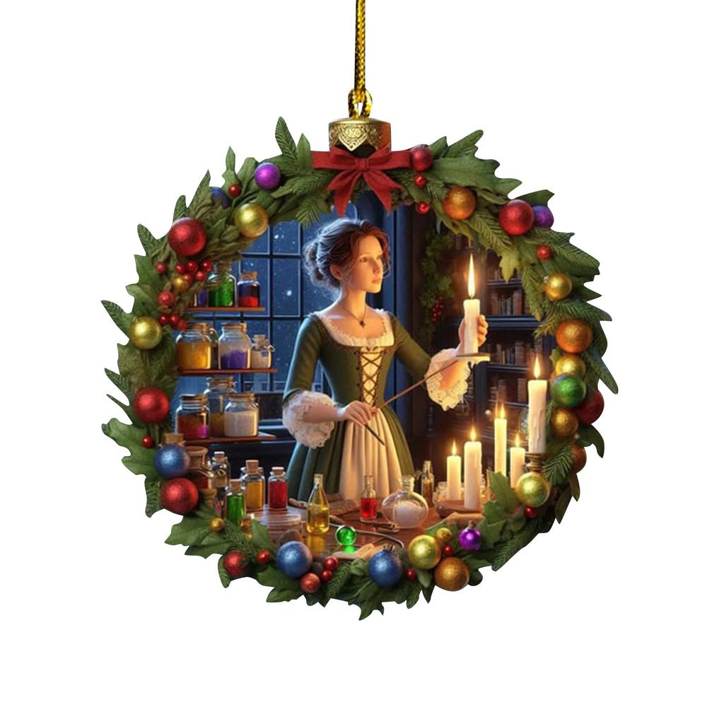 2D Christmas Pendant Decoration Christmas Tree Acrylic Pendant Decoration Christmas Inspirational Gift