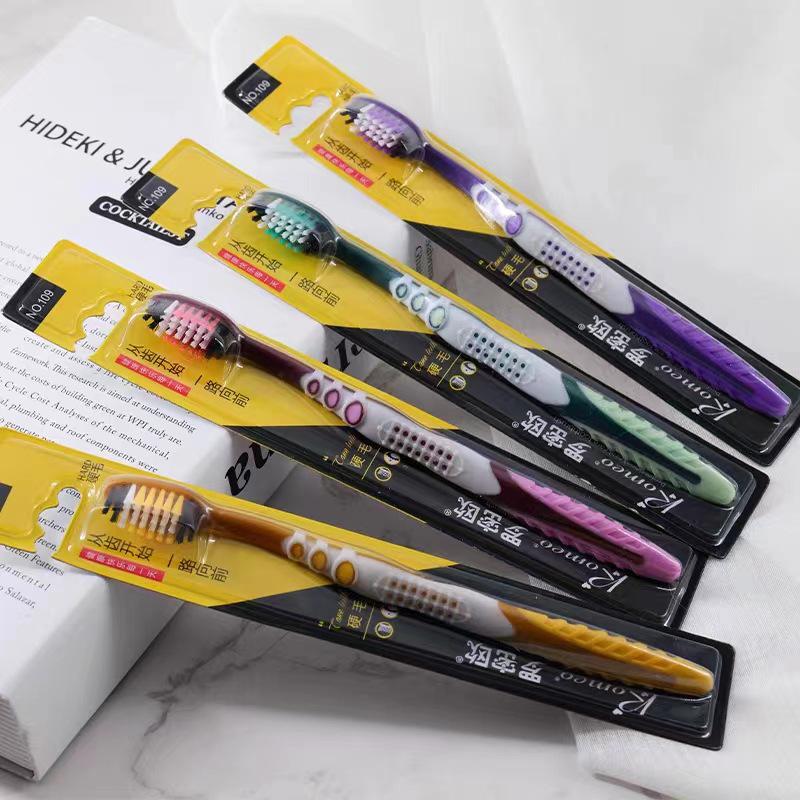 Dospělý zubní kartáček se středně tvrdými štětinami pro pánské zuby a odstraňování skvrn od kouření s nezávislým balením.