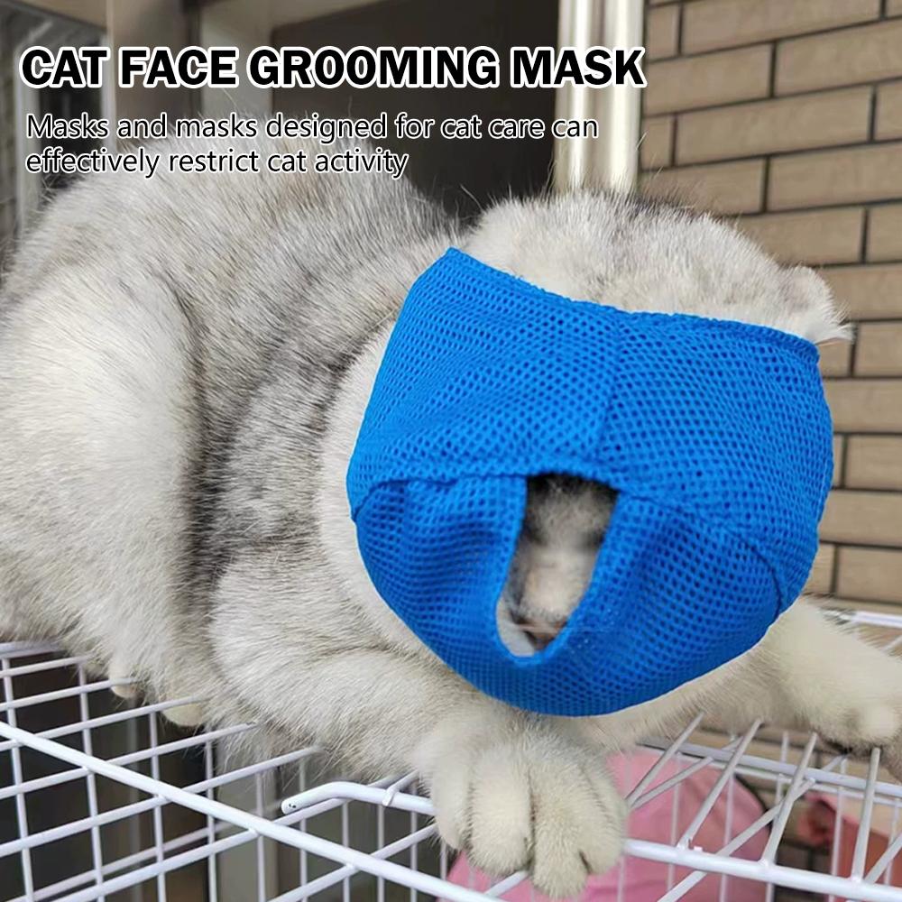 Cat Breathable Mesh Mask Cat Grooming Restraint Bag Grooming Cats Bite Meow Anti Anti Biting from Prevent P4Z1