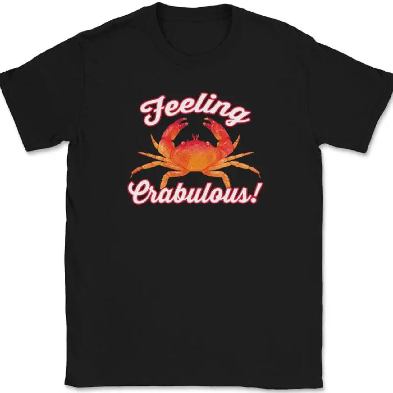 Футболка Feeling Crabulous Забавный краб Океан Море Юмор Потрясающая футболка для вечеринки XXXXXL разноцветный