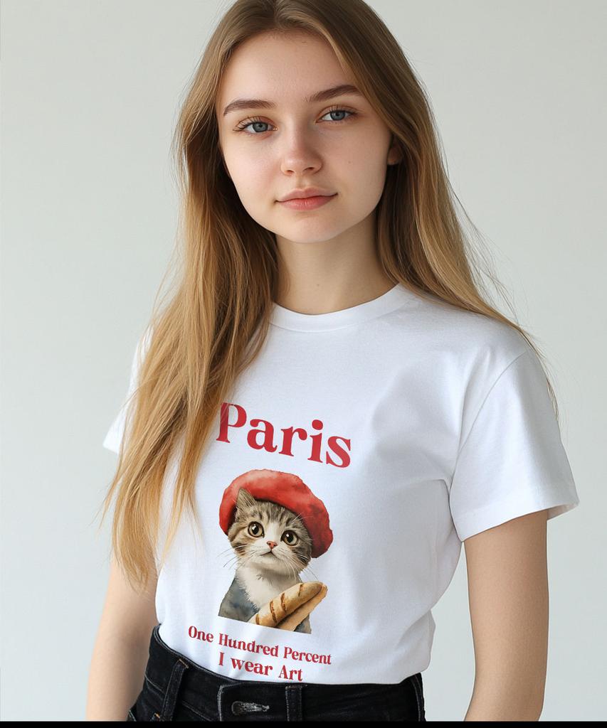 ONEHUNDREDPERCENT FOR WOMAN Ohpxharmonia4 Parisien Nyang Women'S Basic Short Sleeve T-Shirt