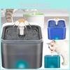 Cat Water 2l Fountain Pet Dog Led Drinking Bowl Automatic Dispenser Shape Cube