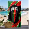 Asciugamano da Spiaggia Stampa Calcio Portogallo Asciugatura Rapida Super Assorbente Morbido Asciugamano da Bagno per Nuoto Spiaggia Viaggio Souvenir Regalo
