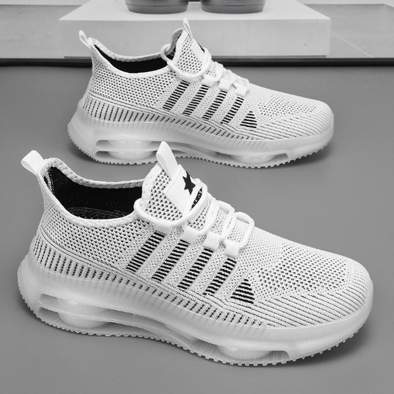Fashionable Men's Sports Shoes Lightweight Breathable Fast Drying Mesh Cushioning Running Shoes Fitness Training Non Slip Shoes