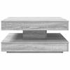 Rotating Coffee Table 360 degrees  Swivel Grey Sonoma 70 x 70 x 34.5 cm
