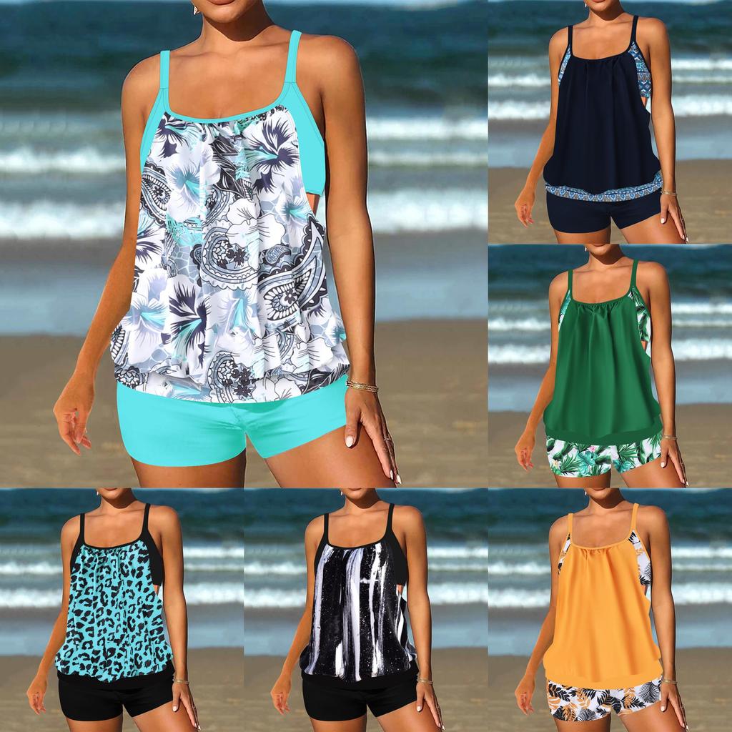 Classic Polyester Bikini Set With Colorful Print For Water Sports Enthusiasts