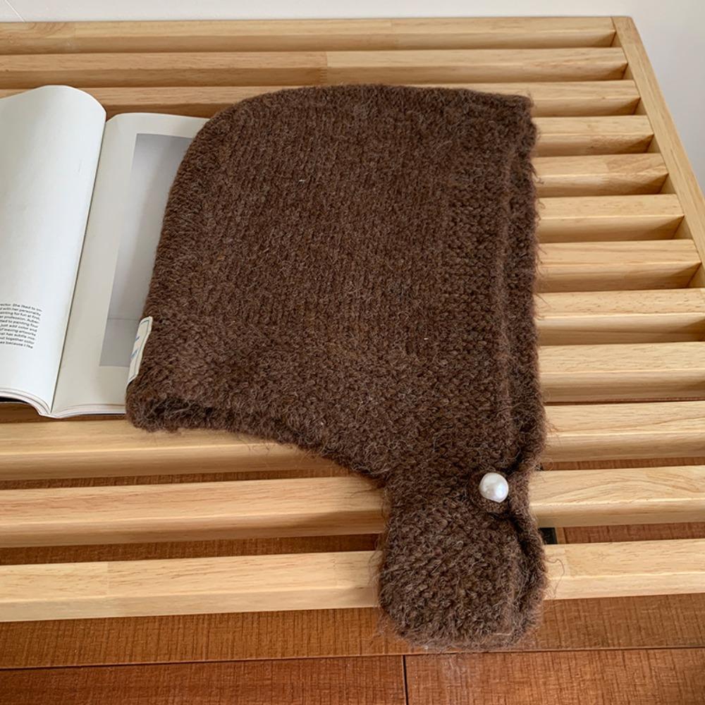 

Ветрозащитная вязаная балаклава Шапка Шерстяная шапка-пуловер Модный воротник для шеи Шапка-бини Уличная кофейный