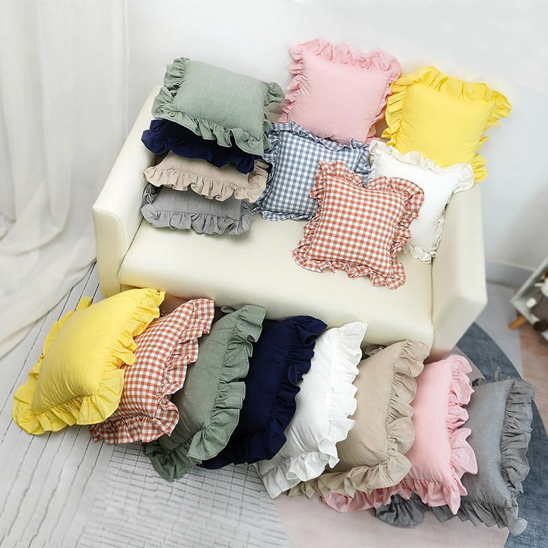 Pillow Striped Bow Cotton Girl Heart Floating Window Simple Decoration Home