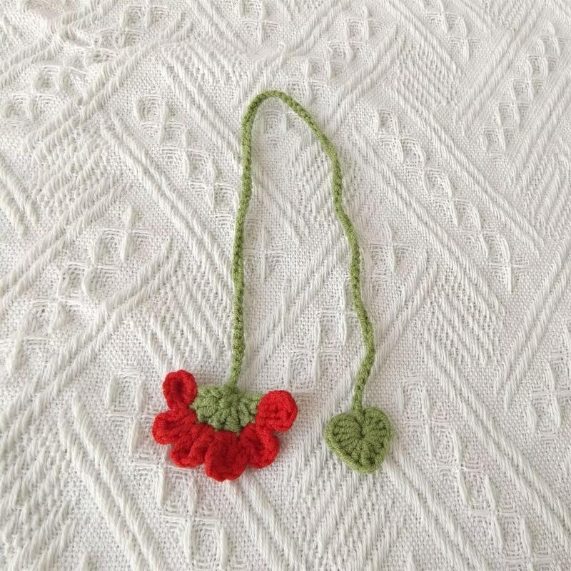 5 sztuk Ręcznie robione szydełkowe zakładki do książek Kwiatowy klips do strony książki Dzielnik strony książki dla Dziecka Ucznia Miłośnika książek Akcesoria do czytania