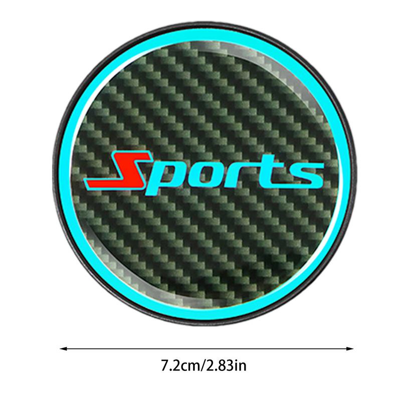 Nachtleuchtende Untersetzer Innenraum Auto Anti-Rutsch-Matte Nachtlicht Auto Getränkehaltermatte Wasserbecher Schlitz Auto Dekorationen Zubehör