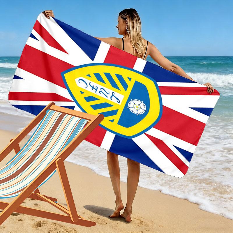 LUFC logo Beach Towel, Large Soft Quick Dry Towel for Beach Camping Swimming