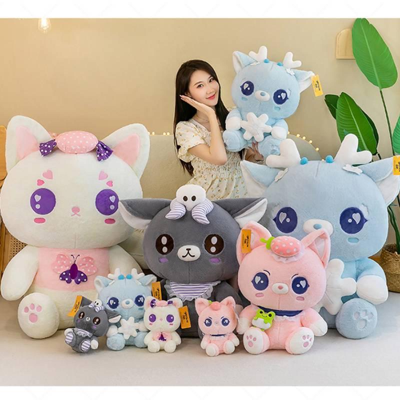 Cute Cartoon Plush Animal Doll For Girls With Soft Pp Cotton Filling
