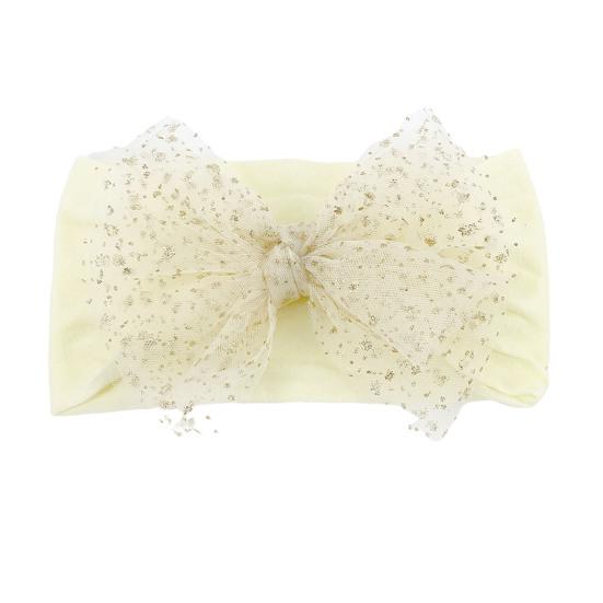 Dětská čelenka do vlasů, atraktivní, pohodlná na nošení, měkká na dotek, letní batolata, dívčí mašle s flitry a síťovanou přízí, dárek k narozeninám