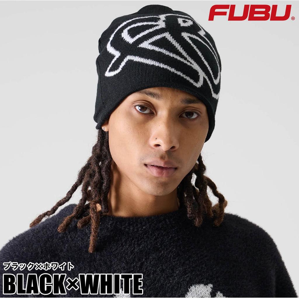 FUBU FB Logo Big Beanie Knit Hat Fam-52900