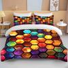 3D Geometric Hexagonal Rhombus Print Bedding Set Duvet Cover 1 Duvet Cover 2 Pillowcases Adult and Kids Bedding Set Luxury Gifts